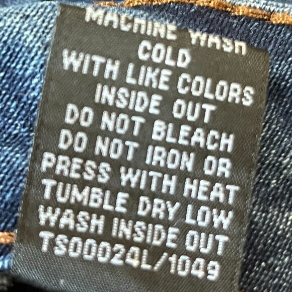 Thorn Dark Blue Denim Mid Rise Tapered Jeans Size 20 W - Picture 5 of 8